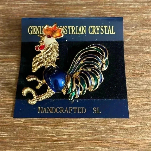 Rooster Brooch/Pin New - Picture 1 of 7